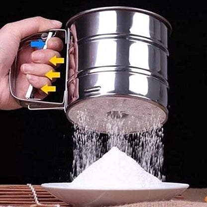 ECOMNEST'S Stainless Steel Flour Sieving Cup.