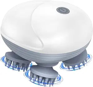 Electric Scalp Massager, Hair Kneading Massager, Smart Head Massage Scalp with 4 Massage Heads Deep Clean and Stress Relax, Body Massager for Muscles Shoulder Calf