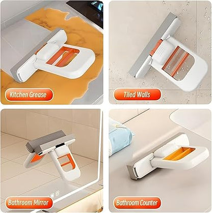 Ecomnest 's Portable Sponge Head for Bathroom Mirrors, Glass, Countertops & Kitchen