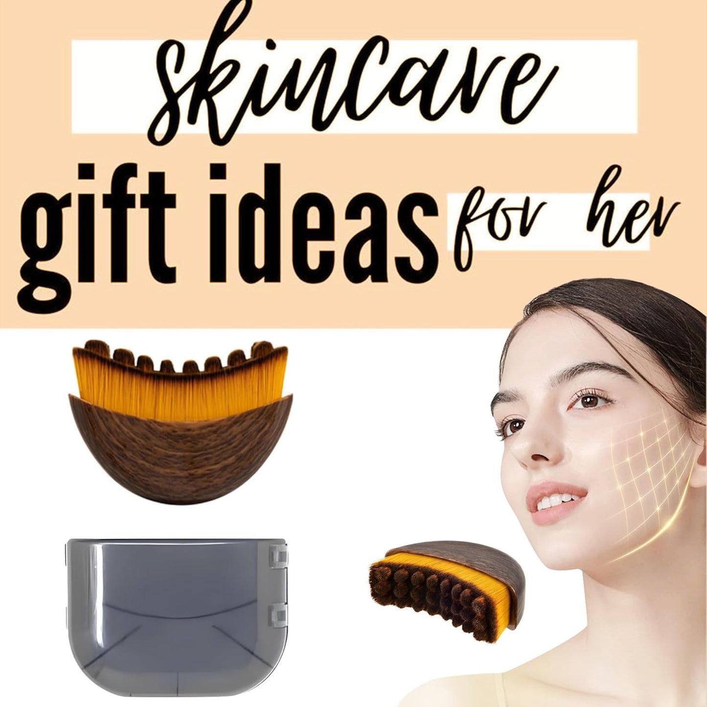 New Contour Face Brush, Dry Brushing Face Brush, GOAL ZONE Drainage Massager for Face & Neck