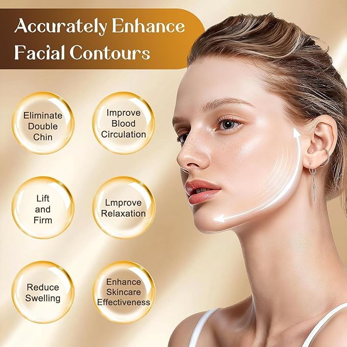 New Contour Face Brush, Dry Brushing Face Brush, GOAL ZONE Drainage Massager for Face & Neck