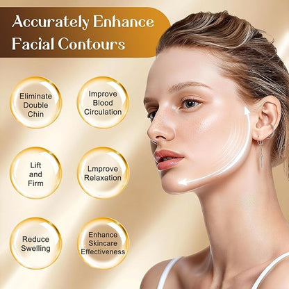 New Contour Face Brush, Dry Brushing Face Brush, GOAL ZONE Drainage Massager for Face & Neck