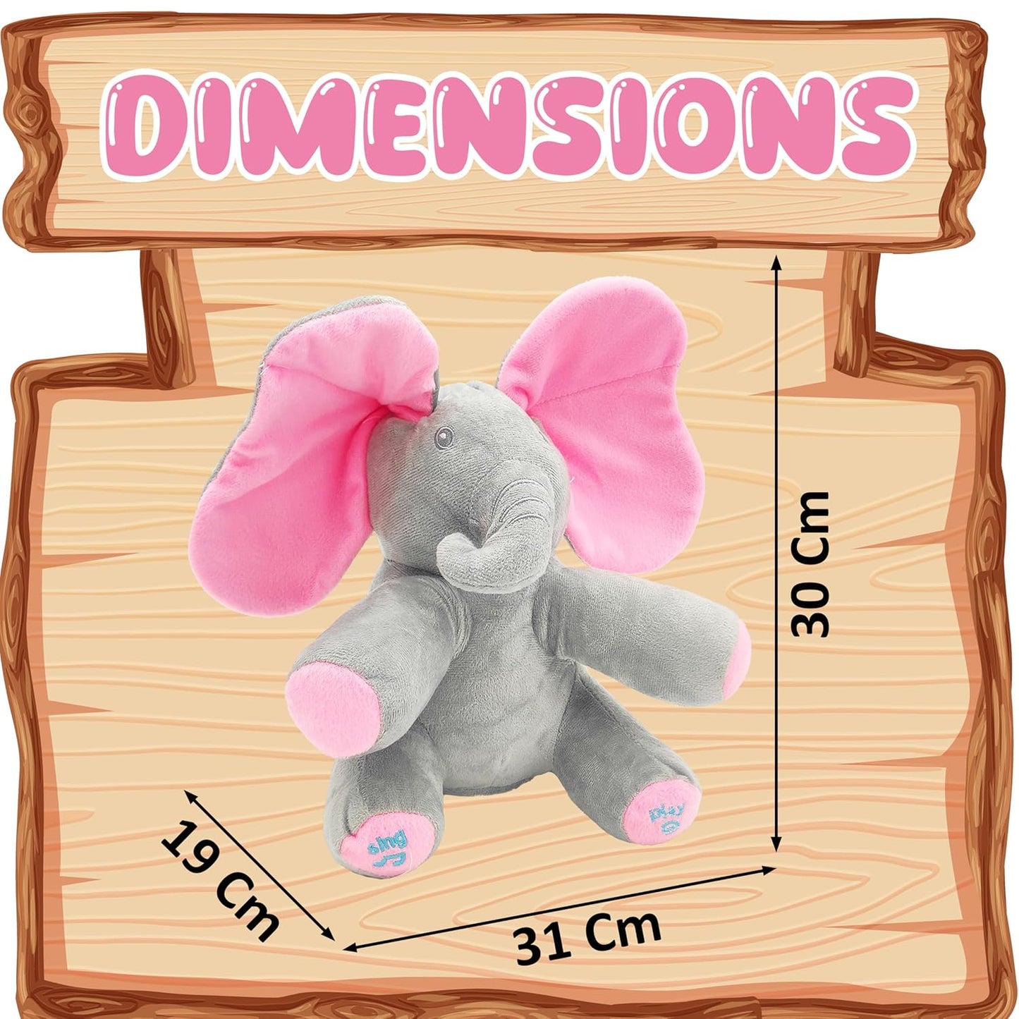 Peek-a-Boo Elephant Stuff Toy for Baby