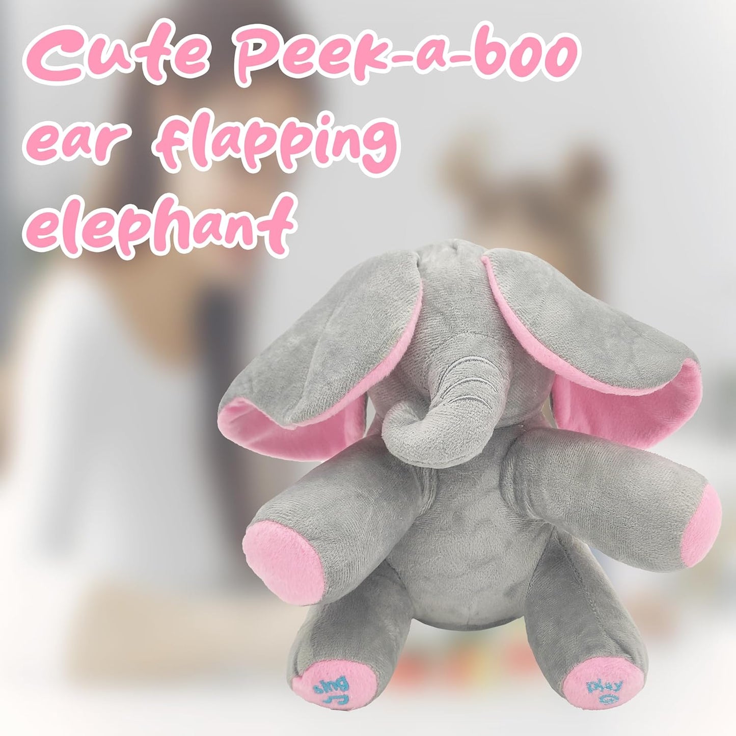 Peek-a-Boo Elephant Stuff Toy for Baby
