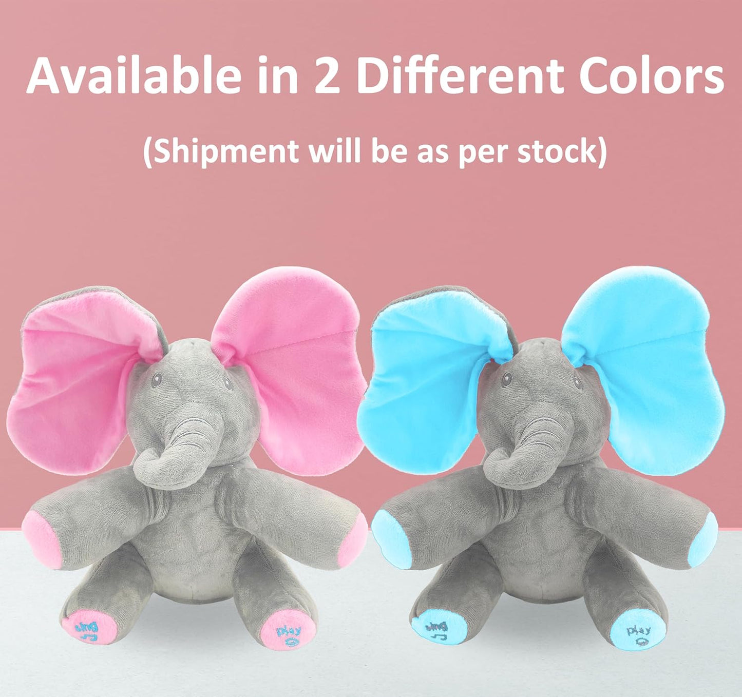 Peek-a-Boo Elephant Stuff Toy for Baby