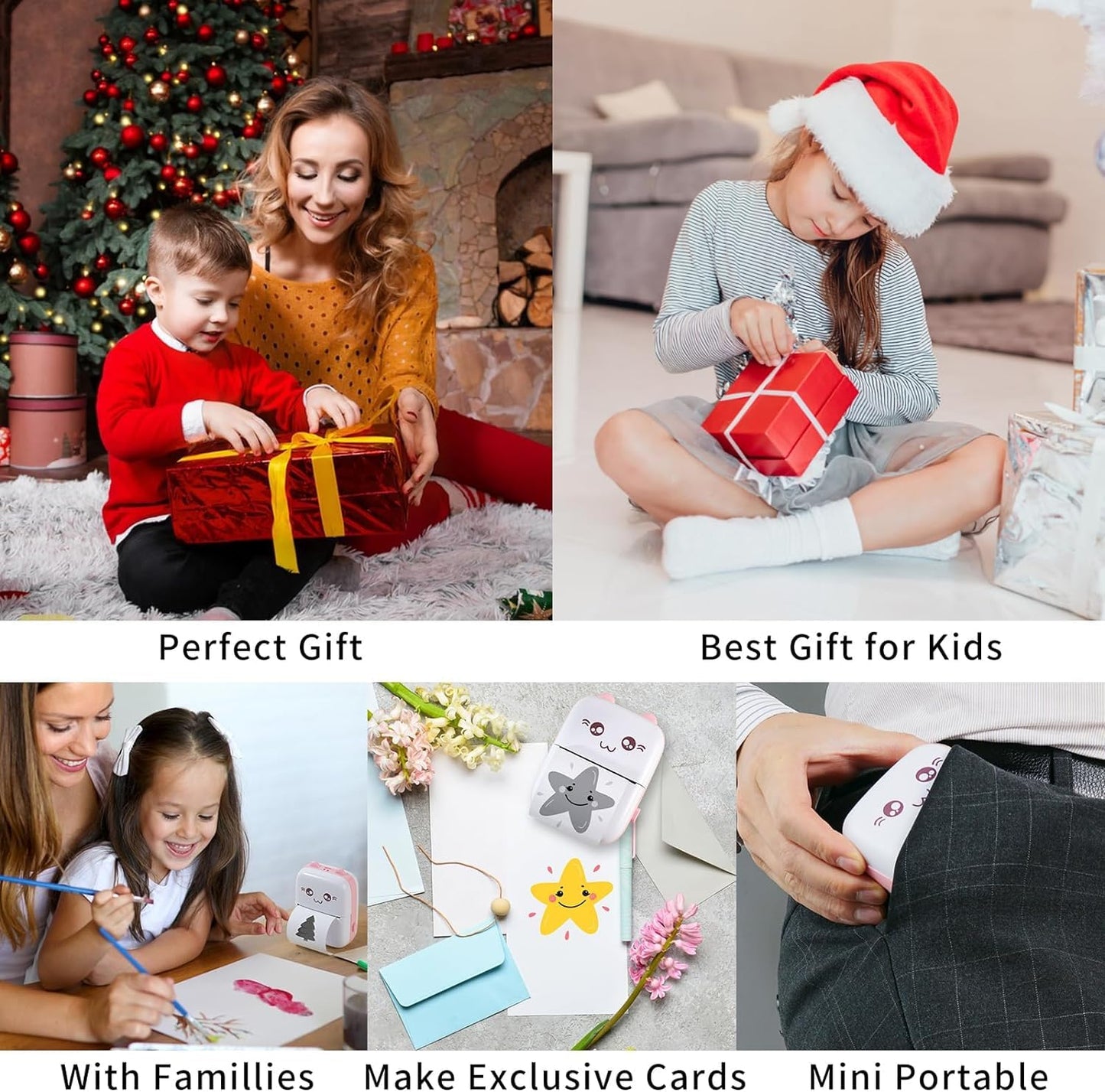ECOMNEST'S Handheld printer for for Journals, Memos, Photos, Receipts, Projects, Birthday Gifts, Girls, Boys, Kids