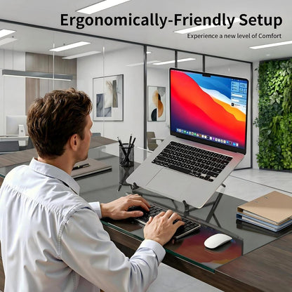 Magnetic 3-in-1 Portable Aluminum Alloy Adjustable Phone, Laptop, Tablet Stand