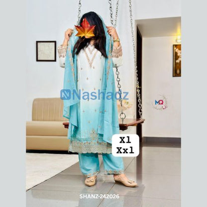 Shimmer Organza Short Anarkali Suit