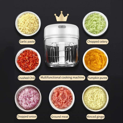 ECOMNEST's Mini Electric Chopper Effortless One-Touch Operation & 250ml Capacity Electric Vegetable & Fruit Chopper  (1 Pack of Chopper)